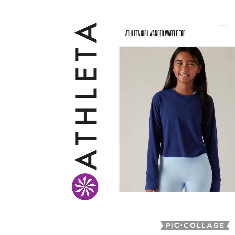 210 -Athleta girls wander waffle top